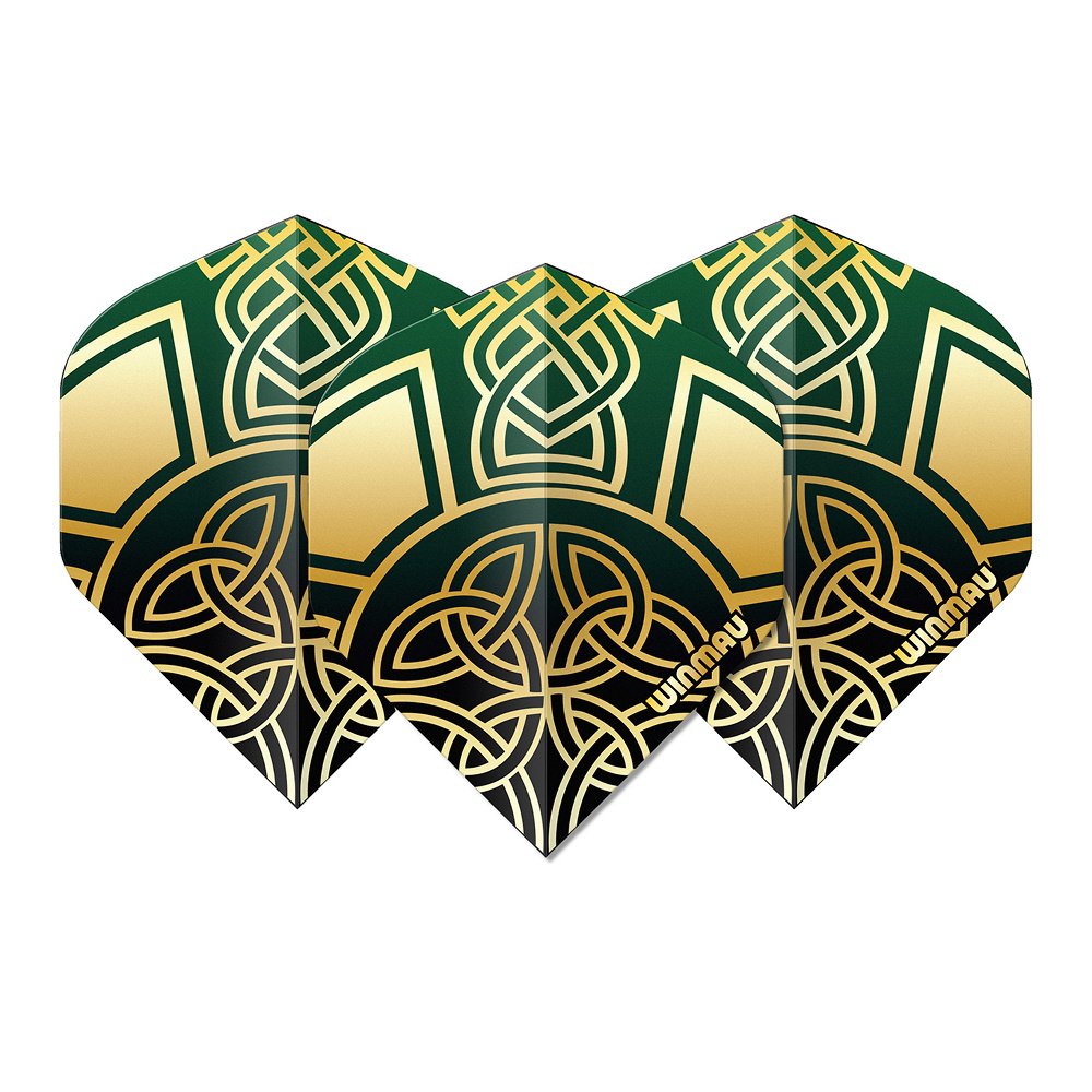 Winmau Prism Zeta Flights Brendan Dolan Black-Gold x 10