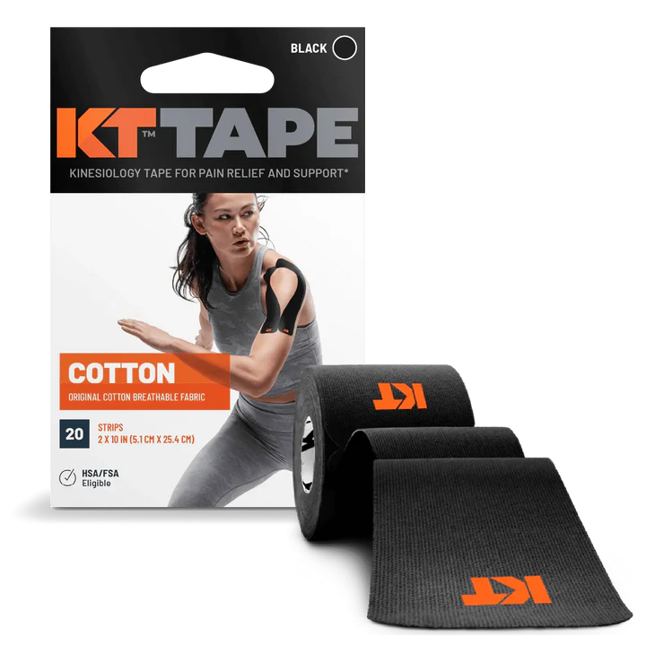 KT Original Tape Precut (20x25cm) Black (4 Pack)