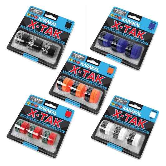Karakal X Tak Overwrap Grip Assorted x 3pk