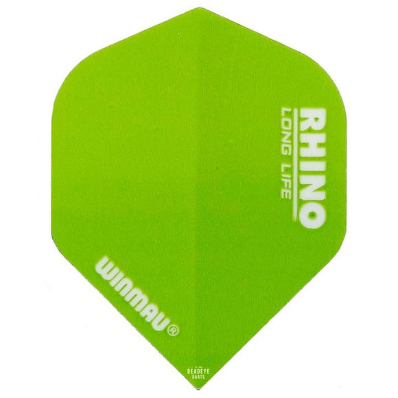 Winmau Rhino Standard Dart Flights Winmau Logo Green x 10