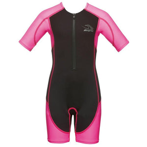 AquaSphere Stingray Girls Suit - Short Sleeve - Pink