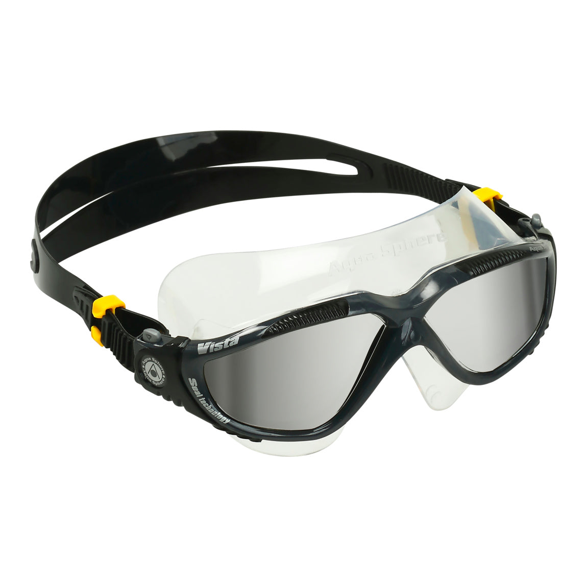 AquaSphere Vista Adult Goggle Silver Mirror Dark Grey Black