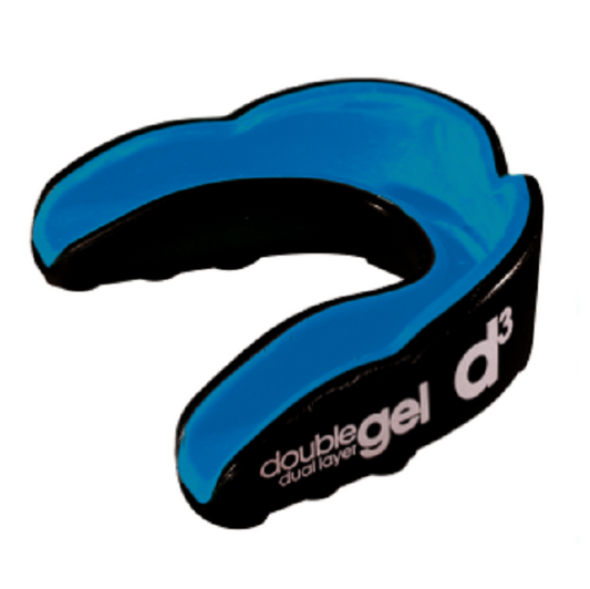 d3 Adult  Double Gel Mouthguard Black Blue x 6