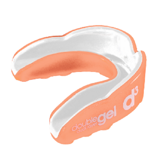 d3 Adult Double Gel Mouthguard Coral White x 6