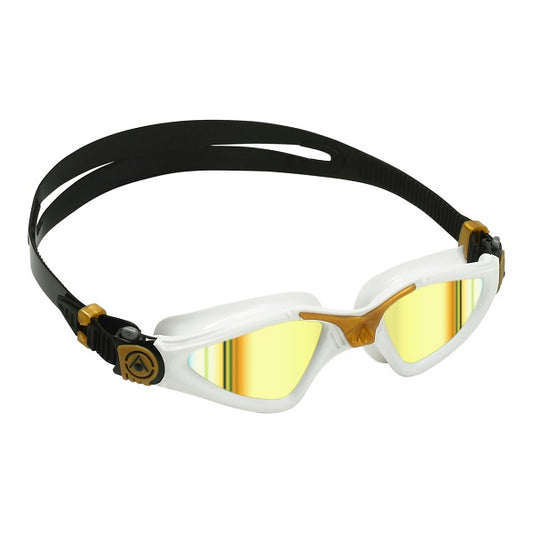 AquaSphere Kayenne Adult Goggle White Gold Lens Mirror Gold