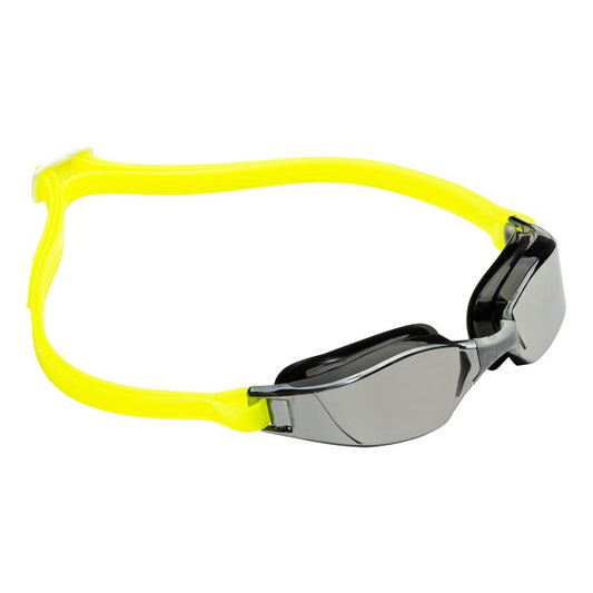 AquaSphere Xceed Adult Goggle Blk Yellow Lens Mirror Silver