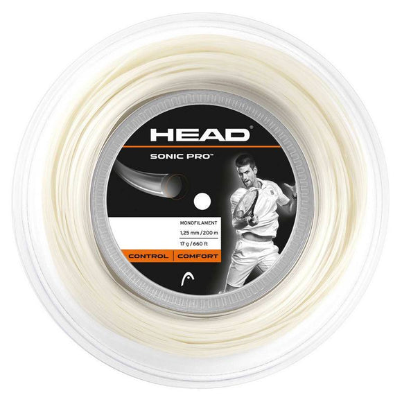 Head Sonic Prol Monofiliment String Reel White 17