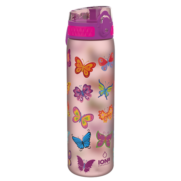 Ion8 Slim Water Bottle Butterfly Pink