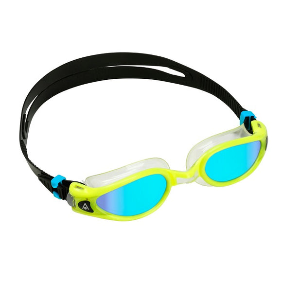 AquaSphere Kaiman Exo Goggle Yellow Trans Lens Mirror Blue