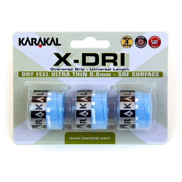 Karakal X Dri Overwrap Grip Assorted x 3