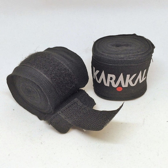 Karakal Hand Wraps 3.5 Metre Black x 2