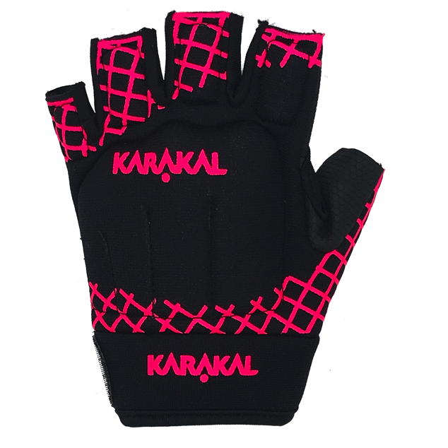 Karakal Pro Hurling Glove Black Pink Left Hand