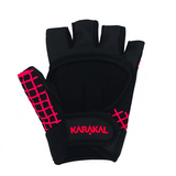 Karakal Pro Hurling Glove Black Pink Left Hand