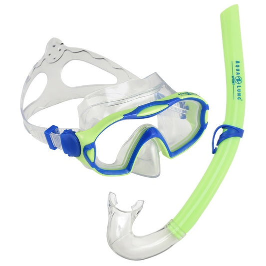 Meerkat Combo Set Mask Snorkel Green Blue Small