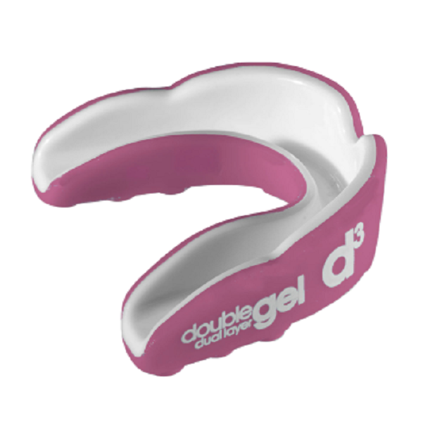 d3 Adult Double Gel Mouthguard Pale Pink White x 6