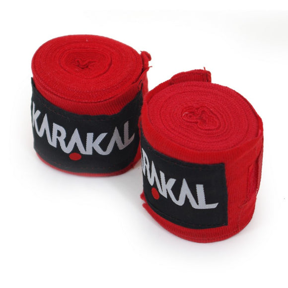 Karakal Hand Wraps 3.5 Metre Red x 2