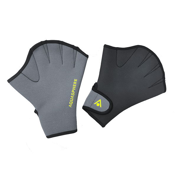 Aquasphere Swim Glove Grey Black