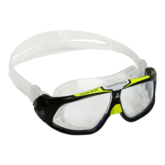 Aquasphere Seal 2.0 Adult Goggle Black Grey Lens Clear