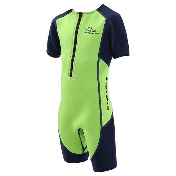 AquaSphere Stingray Suit -Short Sleeve - Green Navy