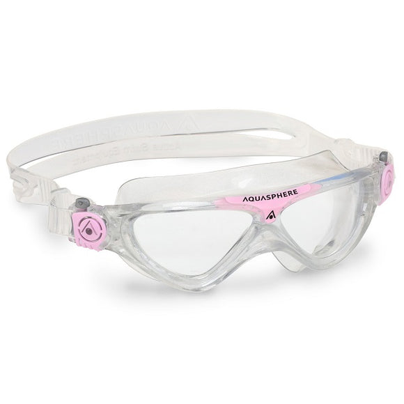 Aquasphere Vista Junior Goggle Transparent Pink Lens Clear
