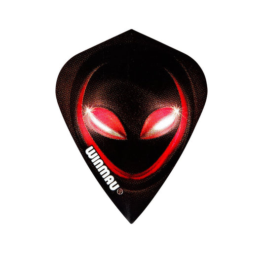 Winmau Kite Poly Dart Flights Red Alien x 10