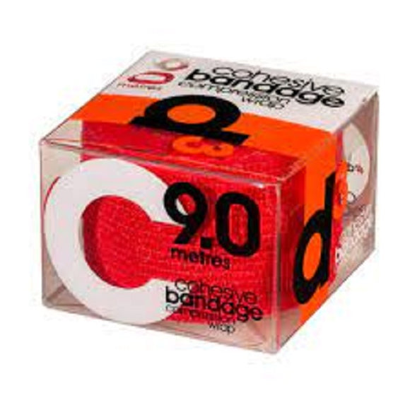d3 Cohesive Bandage Compression Wrap Red x 6