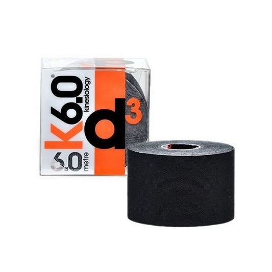 d3 Kinesiology Tape 6 Metre Black x 6