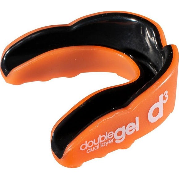 d3 Adult Double Gel Mouthguard Orange Black x 6
