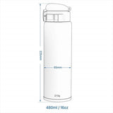 Ion8 Steel 480ml Cafestor Travel Flask Pink